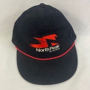 Vintage North Peak At Keysotne Corduroy Cap Hat